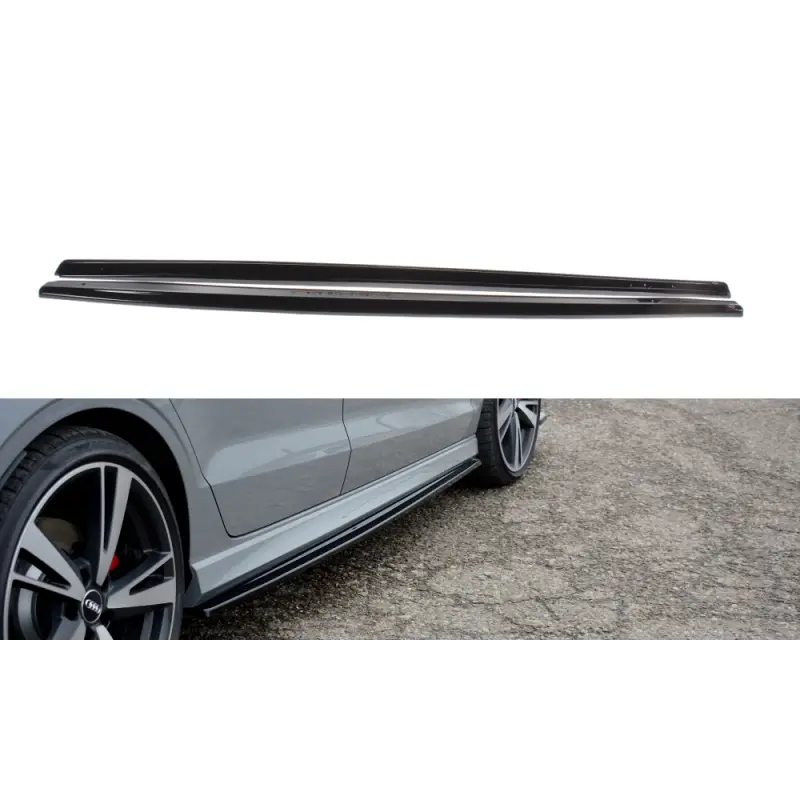 Retour Gratuit SET DES DIFFUSEUR DES BAS DE CAISSE AUDI RS3 8V FL SEDAN - MAXTON DESIGN - FINITION NOIR BRILLANT