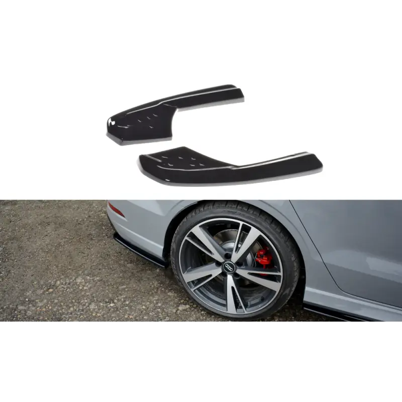 LAME DU PARE-CHOCS ARRIERE AUDI RS3 8V FL SEDAN - MAXTON DESIGN - FINITION NOIR BRILLANT Super Prix