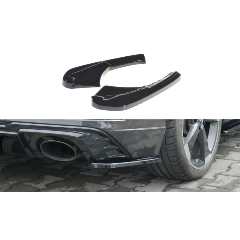 Satisfait Ou Remboursé LAME DU PARE-CHOCS ARRIERE AUDI RS3 8V FL SPORTBACK - MAXTON DESIGN - FINITION NOIR BRILLANT
