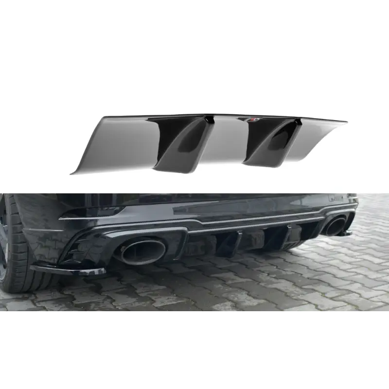RAJOUT DU PARE-CHOCS ARRIERE AUDI RS3 8V FL SPORTBACK - MAXTON DESIGN - FINITION NOIR BRILLANT Vente Directe
