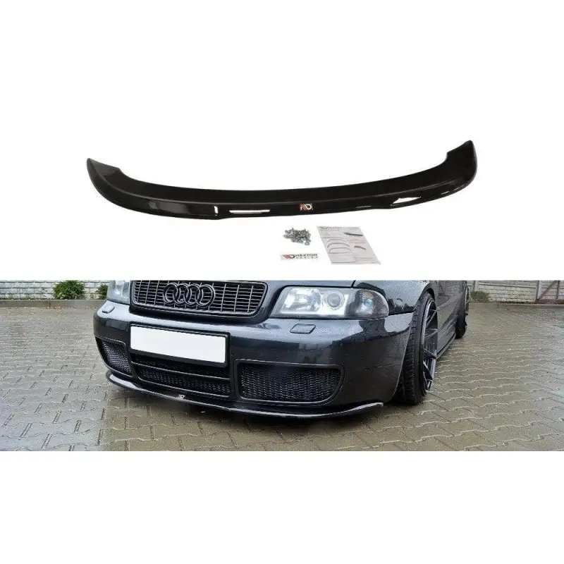 Offre Limitée LAME DU PARE-CHOCS AVANT AUDI S4 B5 - MAXTON DESIGN - FINITION NOIR BRILLANT