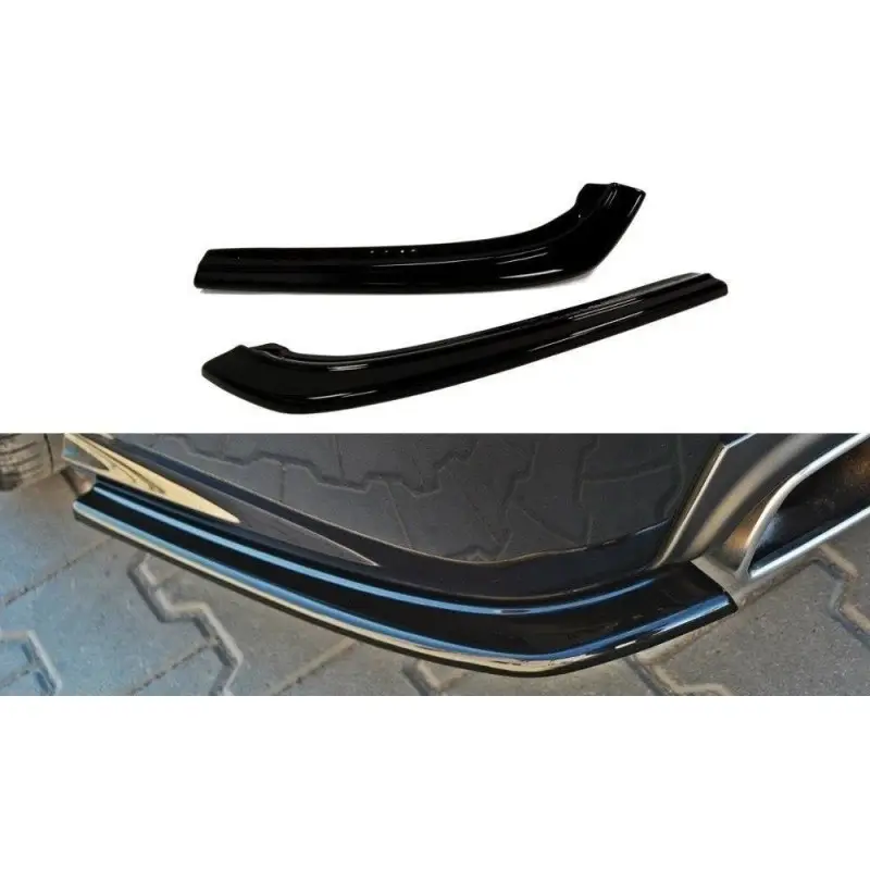 LAME DU PARE CHOCS ARRIERE AUDI S8 D3 - MAXTON DESIGN - FINITION NOIR BRILLANT Expédition Rapide