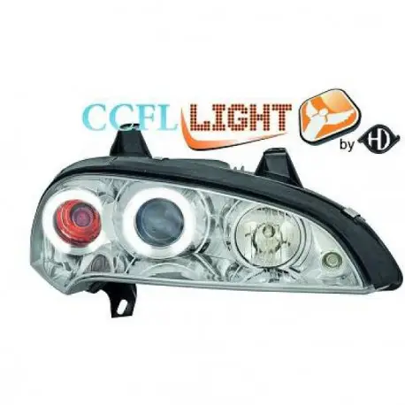 Offre Du Jour SET DE DEUX PHARES AVANT ANGEL EYES BLANC CCFL OPEL TIGRA (94-00) - H1/H1 - FOND CHROME