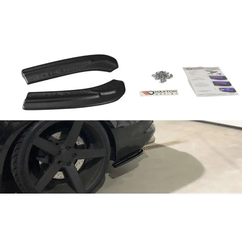 LAME DU PARE CHOCS ARRIERE AUDI S4 B8 FL - MAXTON DESIGN - FINITION NOIR BRILLANT Vente Directe