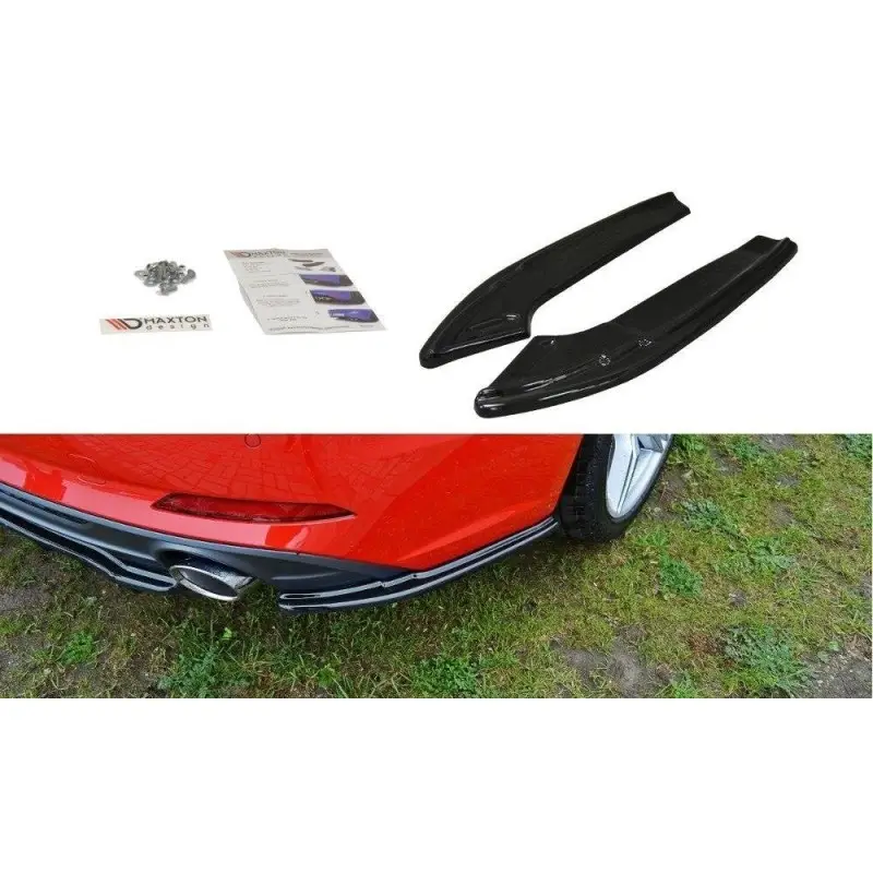 Top Vente LAME DU PARE CHOCS ARRIERE AUDI A5 S-LINE F5 COUPE - MAXTON DESIGN - FINITION NOIR BRILLANT