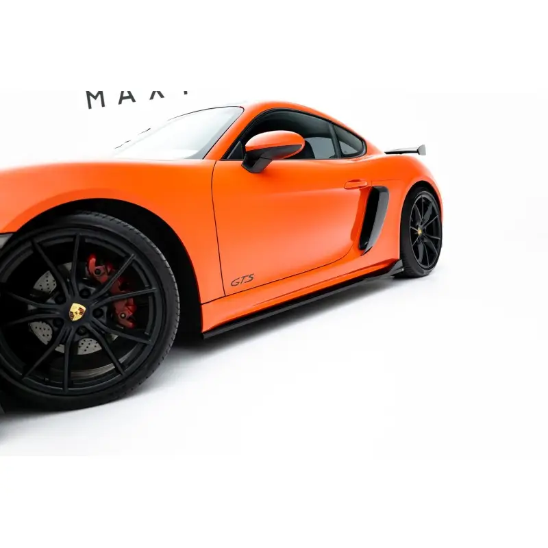 Meilleure Vente RAJOUTS DES BAS DE CAISSE V.2 PORSCHE 718 CAYMAN GTS 982C - MAXTONDESIGN - FINITION NOIR BRILLANT