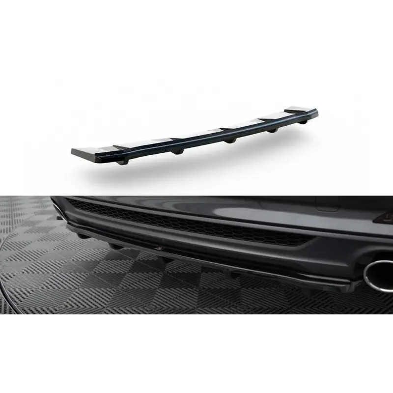 Prix Promo CENTRAL ARRIERE SPLITTER AUDI A5 S-LINE F5 COUPE - SPORTBACK (AVEC UNE BARRE VERTICALE) - MAXTON DESIGN - FINITION NOIR BRILLANT