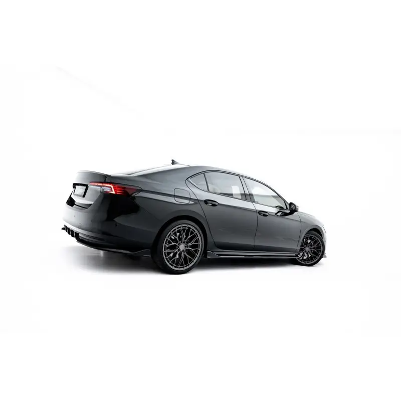 RAJOUTS DES BAS DE CAISSE V.2 SKODA SUPERB SPORTLINE MK4 - MAXTONDESIGN - FINITION NOIR BRILLANT Meilleur Prix