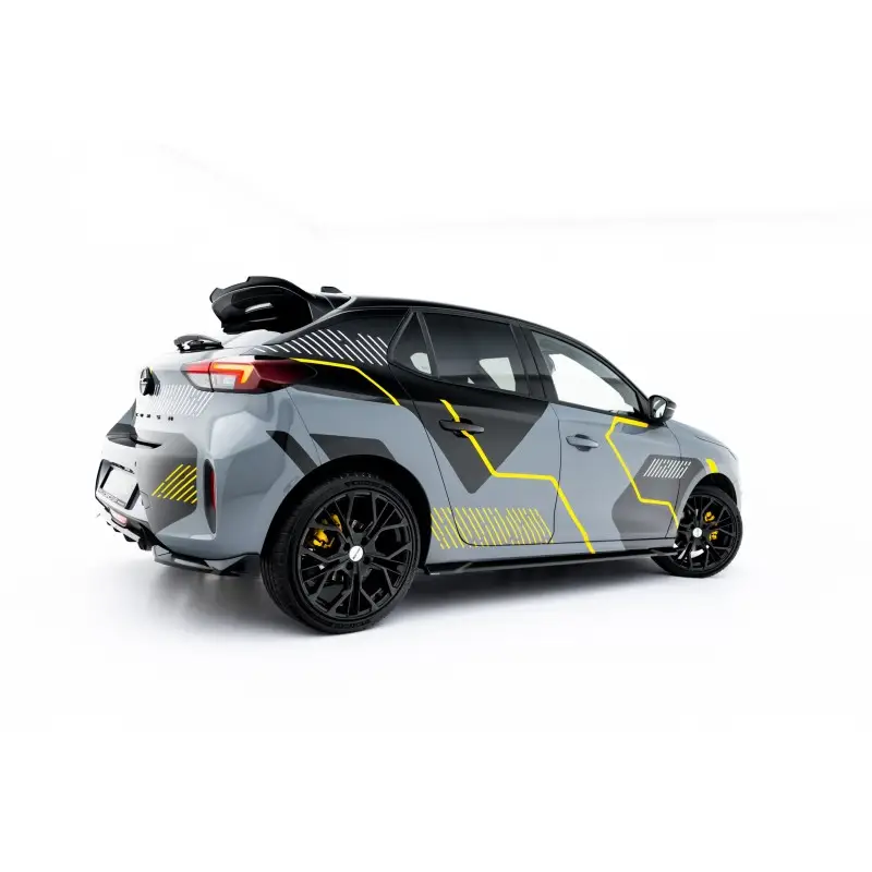 RAJOUTS DES BAS DE CAISSE OPEL CORSA F FACELIFT (MK6 FACELIFT) - MAXTONDESIGN - FINITION NOIR BRILLANT Bon Plan