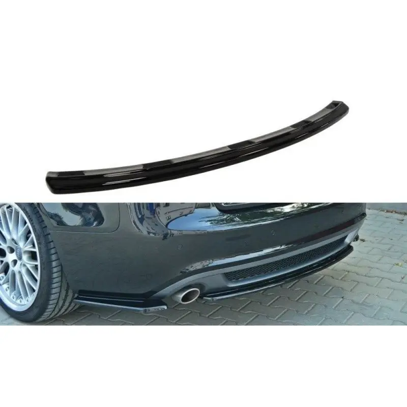CENTRAL ARRIERE SPLITTER AUDI A5 S-LINE COUPE - SPORTBACK (SANS UNE BARRE VERTICALE) - MAXTON DESIGN - FINITION NOIR BRILLANT Nouvel Arrivage