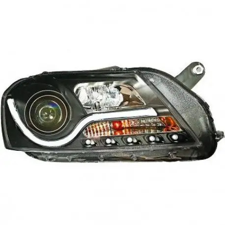 SET DE DEUX PHARES AVANT DESIGN À LED À FOND NOIR POUR TOUTES VW PASSAT 3C B7 (10-14) H7/H1 Promotion