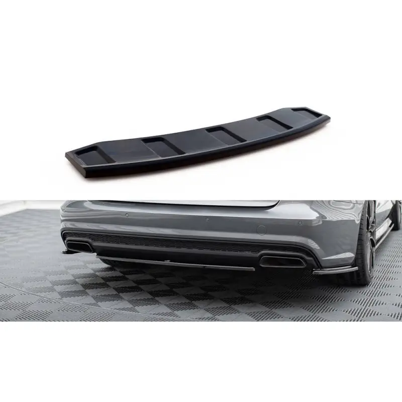 Bon Marché CENTRAL ARRIERE SPLITTER AUDI A6 S-LINE C7 FL - MAXTON DESIGN - FINITION NOIR BRILLANT