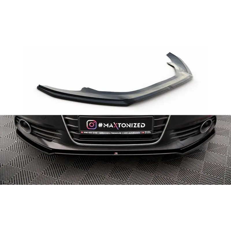 Top Vente LAME DU PARE-CHOCS AVANT AUDI A6 C7 - MAXTON DESIGN - FINITION NOIR BRILLANT