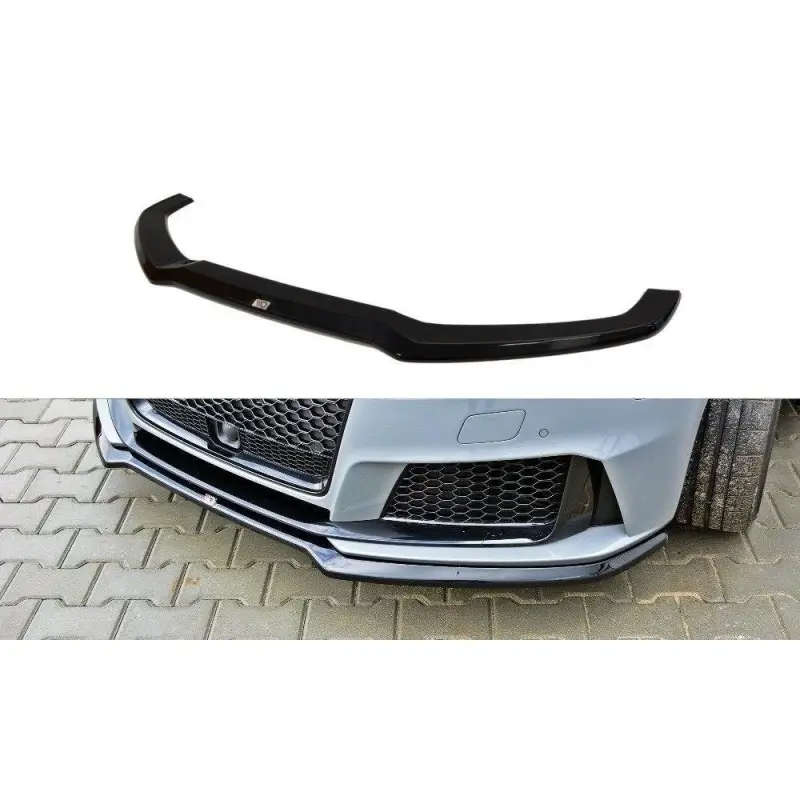 Remise LAME DU PARE-CHOCS AVANT V.1 AUDI RS3 8V SPORTBACK - MAXTON DESIGN - FINITION NOIR BRILLANT