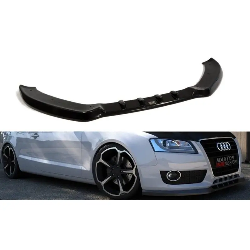 Prix Réduit LAME DU PARE-CHOCS AVANT AUDI A5 8T - MAXTON DESIGN - FINITION NOIR BRILLANT