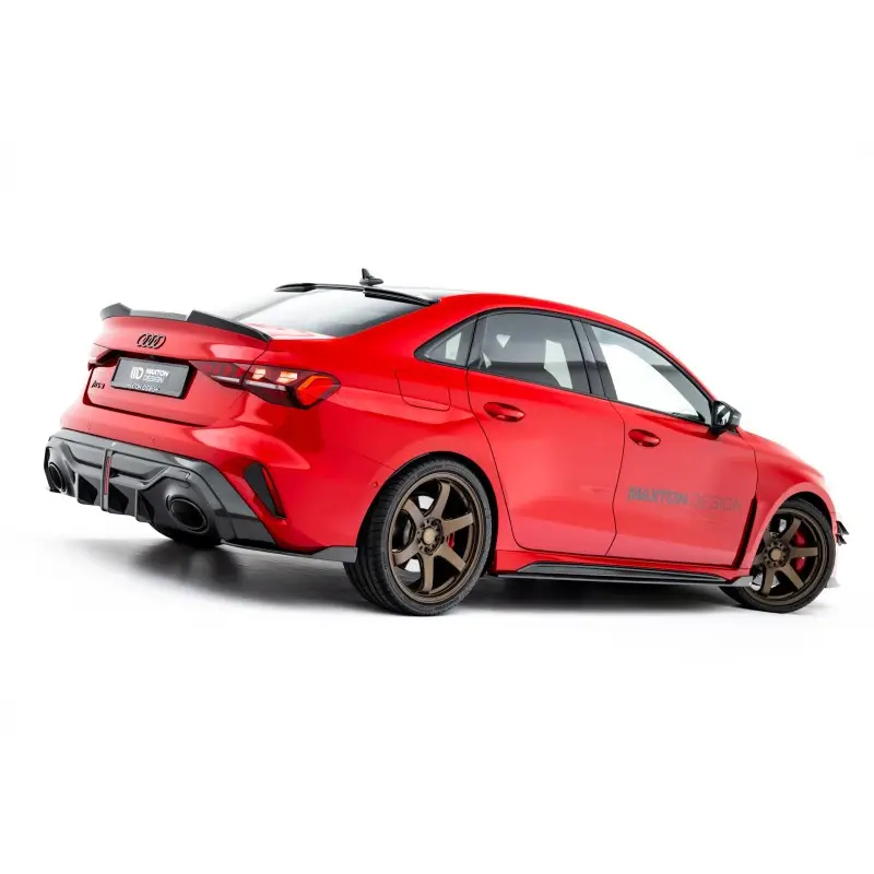 Authentique FIBRE DE CARBONE DES BAS DE CAISSE V.1 AUDI RS3 SEDAN 8Y FACELIFT - MAXTONDESIGN - CARBON VERITABLE