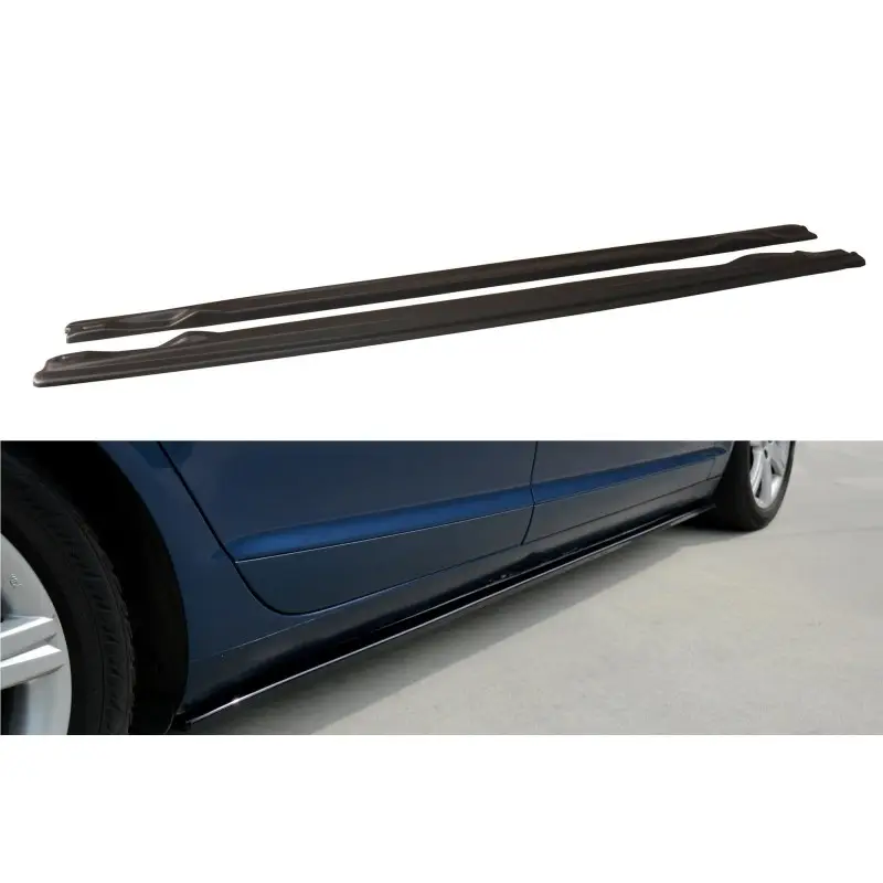 RAJOUTS DES BAS DE CAISSE POUR AUDI A6 S-LINE C6 - C6 FL - MAXTON DESIGN - FINITION NOIR BRILLANT Prix Bas