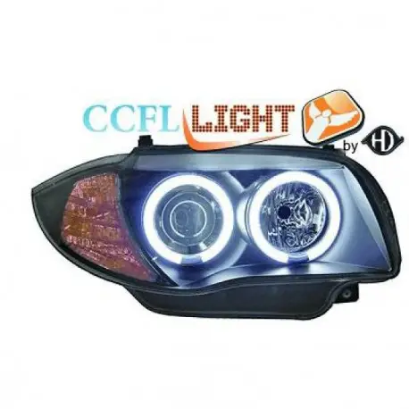 SET DE DEUX PHARES AVANT DESIGN ANGEL EYES CCFL - NOIR - BMW SÉRIE 1 E81 E82 E87 E88 Acheter Direct