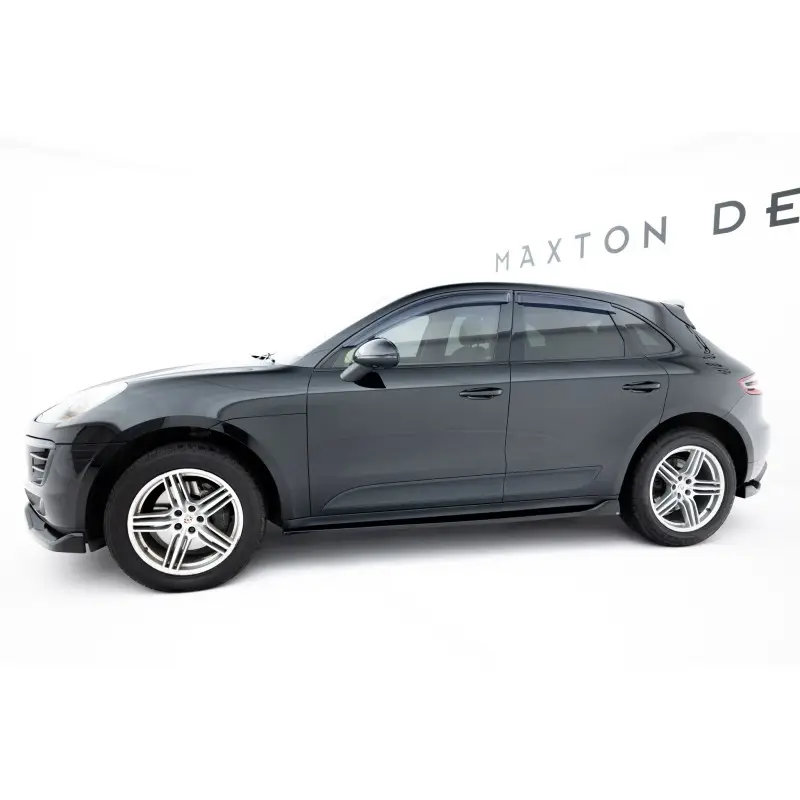 RAJOUTS DES BAS DE CAISSE V.2 PORSCHE MACAN MK1- MAXTONDESIGN - FINITION NOIR BRILLANT Promotion Saisonnière