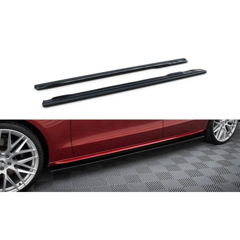 Meilleur Choix RAJOUTS DES BAS DE CAISSE POUR AUDI S5 - A5 - A5 S-LINE 8T - 8T FL SPORTBACK- MAXTON DESIGN - FINITION NOIR BRILLANT