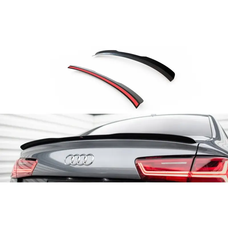 SPOILER CAP AUDI A6 - A6 S-LINE C7 - C7 FL SEDAN - MAXTON DESIGN - FINITION NOIR BRILLANT Bon Marché