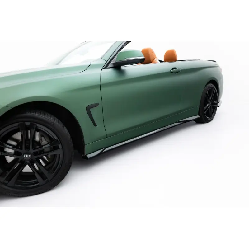 RAJOUTS DES BAS DE CAISSE BMW 4 CABRIO / COUPE F33 / F32 - MAXTONDESIGN - FINITION NOIR BRILLANT Offre Exclusive