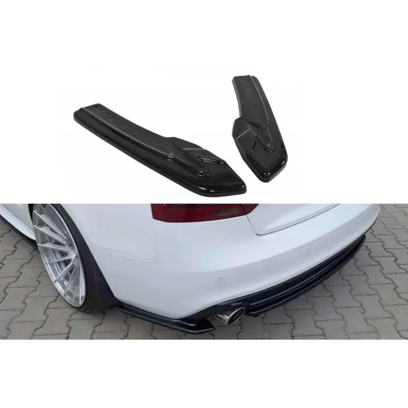 LAME DU PARE CHOCS ARRIERE AUDI A5 S-LINE 8T FL COUPE - MAXTON DESIGN - FINITION NOIR BRILLANT Vente Directe