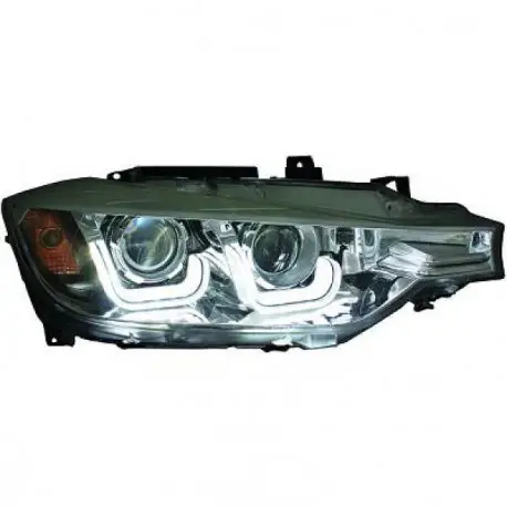 Haute Qualité SET DE DEUX PHARES AVANT DESIGN BMW SERIE 3 F30/F31 (11-15) - HALOGENE H7/H7 - FOND NOIR - MOD 1