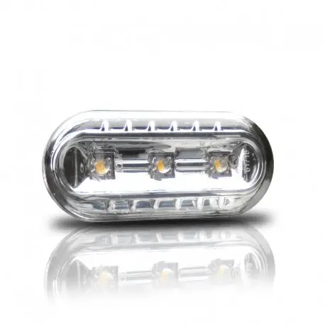 Répétiteurs à LED, VW Golf 3/4, Vento 96-, Lupo, Passat B5, Polo 2000-, Seat Leon , face lisse/fond chrome Offre Limitée