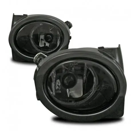 Commander Vite Feux anti-brouillard, BMW E46/M3 + E39/M5, rond, entourage inclu, face lisse fumée