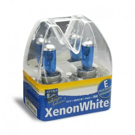 Ampoule H4, 12V 60/55W, "Aspect xénon", 2 pièces Livraison Gratuite