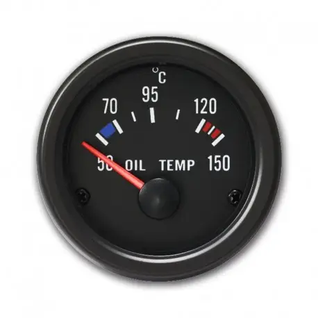 Manomètre, température d'huile (50~150°C), noir, Ø52mm Nouvelle Collection