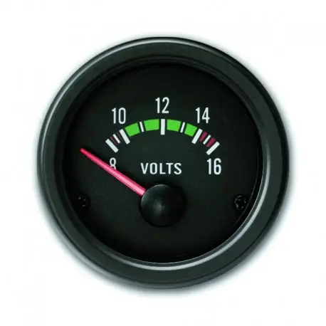 Manomètre, Volt, noir, Ø52mm Nouveauté