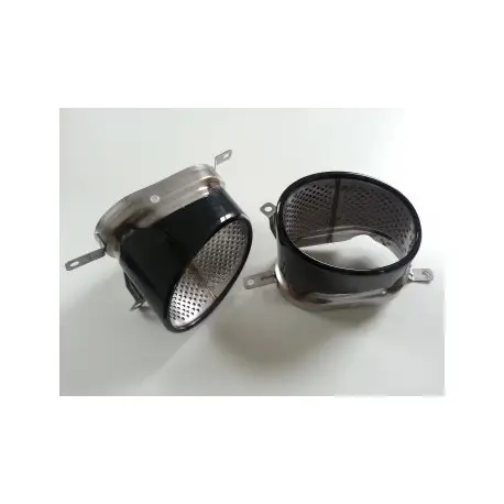 2 EMBOUTS D'ECHAPPEMENT NOIR RS6 AUDI A6 4G C7 (11-17) BERLINE - BREAK (AVANT) + A7 4G (10-14) SPORTBACK - OVAL LOOK RS6/RS Solde