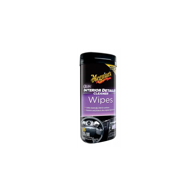 MEGUIAR'S QUIK INTERIOR DETAILER CLEANER WIPES - G13600 Solde