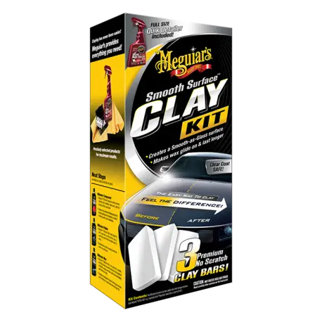 KIT COMPLET QUIK CLAY MEGUIAR'S (QUIK DETAILER 473ML + 3 GOMMES - BARRE D'ARGILE 60GR + MICOFIBRE SUPREME SHINE) - G191700 Dernière Chance