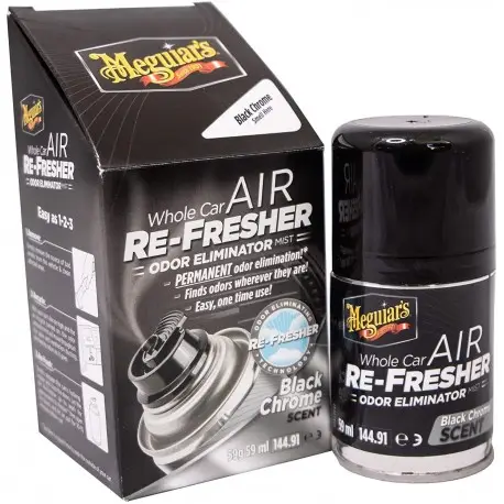 Expédition Rapide MEGUIAR'S ÉLIMINATEUR D'ODEUR - DÉSODORISANT VOITURE SENTEUR BLACK CHROME - G181302EU