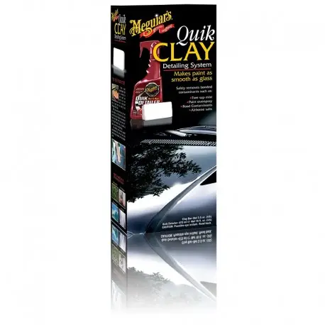 Meilleur Choix SYSTÈME GOMME QUIK CLAY MEGUIAR'S (PRODUIT DÉCONTAMINANT 473ML + GOMME - BARRE D'ARGILE 80GR) - G1116