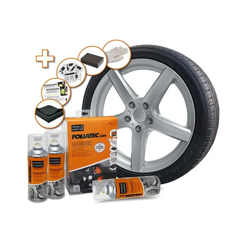 KIT DE PEINTURE FOLIATEC POUR JANTES - ARGENTE METALLIQUE BRILLANT Prix Réduit