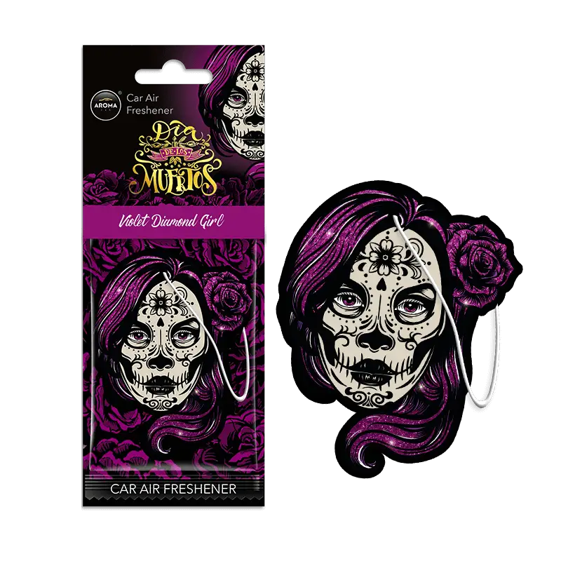 Dernière Chance DESODORISANT AUTO - AROMA - MUERTOS VIOLET DIAMOND GIRL - CAR AIR FRESHENER