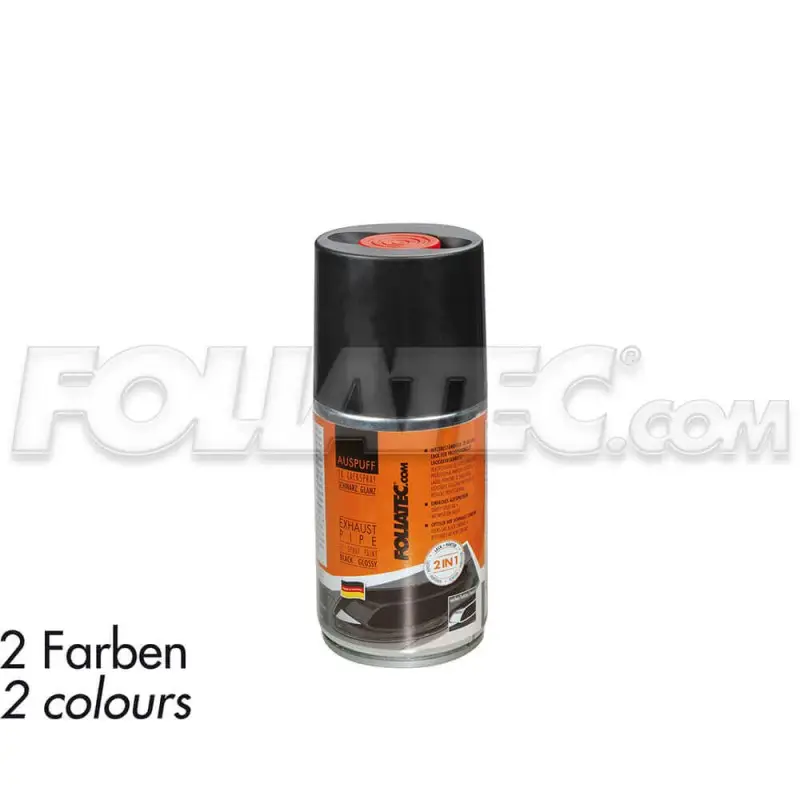 PEINTURE POUR ECHAPPEMENT NOIR BRILLANT - 2K - DOUBLE COMPOSANT - FOLIATEC Nouvel Arrivage
