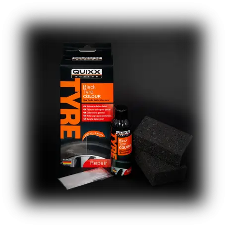 Achat Immédiat KIT DE PEINTURE NOIR POUR PNEUS- QUIXX