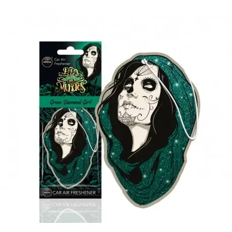 DESODORISANT AUTO - AROMA - MUERTOS GREEN DIAMOND GIRL - CAR AIR FRESHENER Prix Réduit