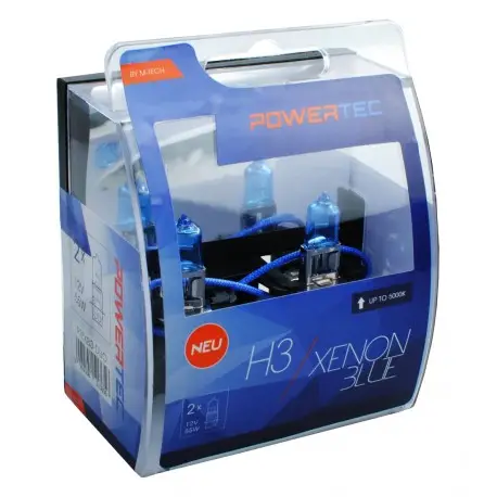Promotion SET DE 2 AMPOULES HALOGENES POWERTEC EFFET XENON H3 12V DUO