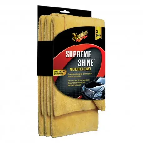 PACK DE 3 SUPREME SHINE MICROFIBRE MEGUIAR'S- X2020 Offre Exclusive