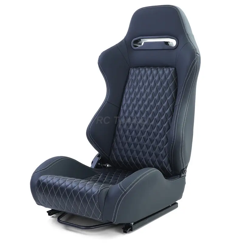 Vente Flash Siège Sport Semi baquet cuir Noir avec console