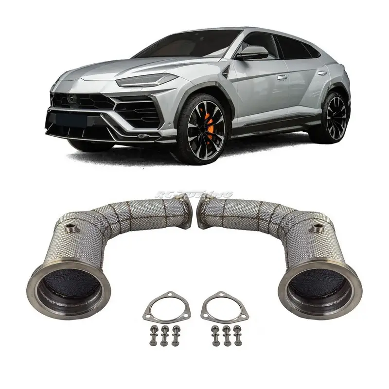 Downpipe en inox avec catalyseur sport + protection thermique pour Lamborghini URUS Soldes