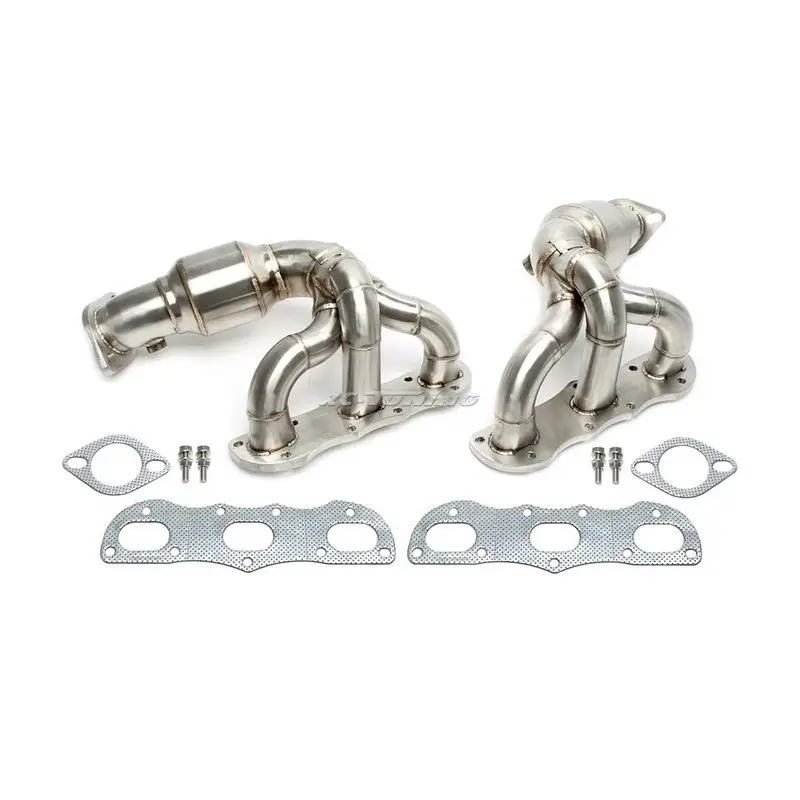Authentique Collecteur d'échappement Inox pour Porsche 981 Boxster Cayman 12-16