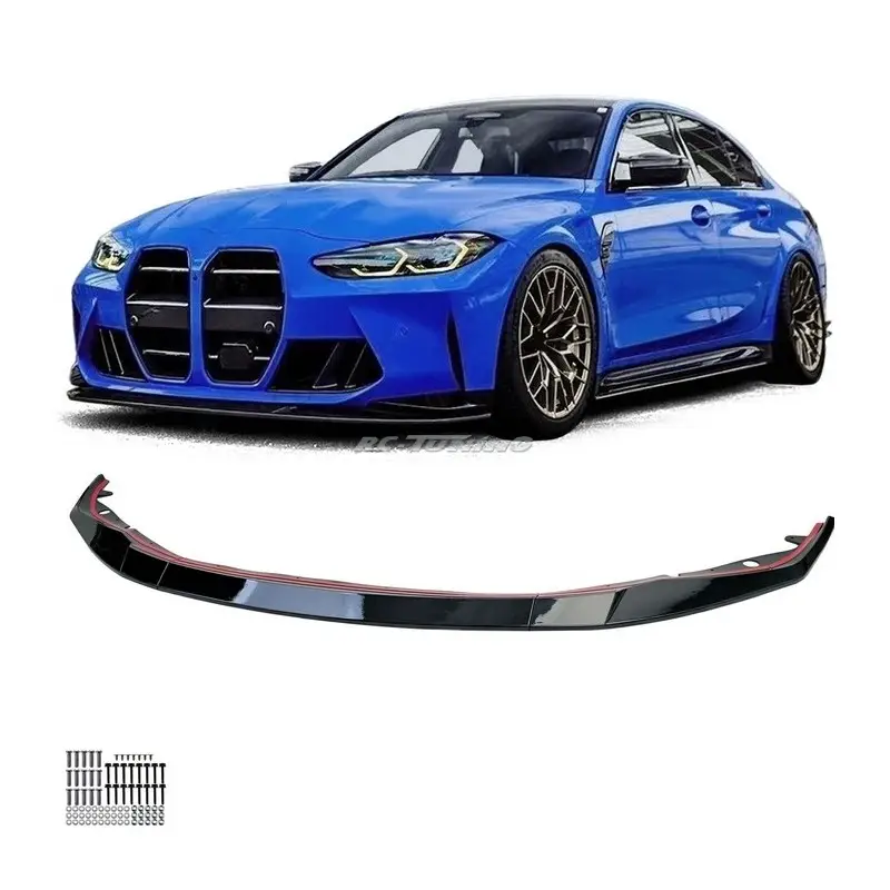 Vente Directe Spoiler avant noir brillant pour BMW M3 G80 G81 / M4 G82 2021-