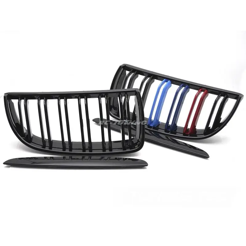 Calandre sport double noir brillant / trois couleurs pour BMW E90 / E91 05-08 Offre Du Jour
